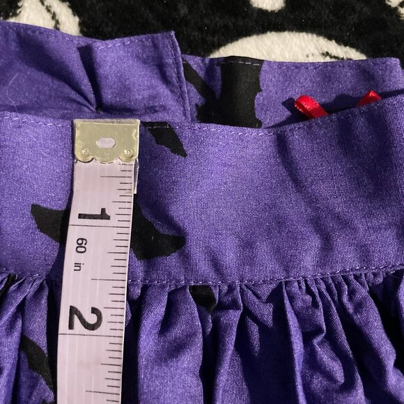HELL BUNNY NWT Ombre purple black Haunt Graveyard circle skirt 1950s style SMALL - Picture 9 of 16